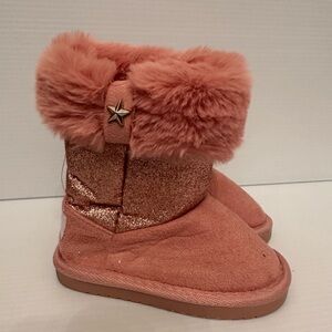 Rampage Glitter Blush Toddler Winter Boots Fur